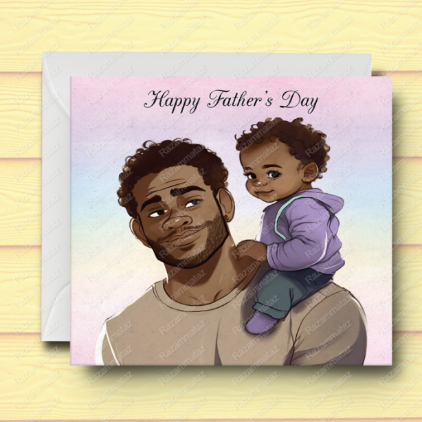 Black Father's Day Card H